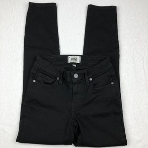 [Paige] Black Vedurgo Crop Ankle Skinny Jeans